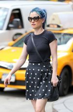 ANNA PAQUIN in Polka Dot Skirt Out in New York
