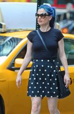 ANNA PAQUIN in Polka Dot Skirt Out in New York