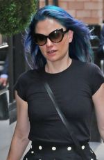 ANNA PAQUIN in Polka Dot Skirt Out in New York