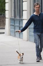 ANNE HATHAWAY and Adam Shulman Walks Her Dogs Out in New York