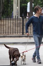 ANNE HATHAWAY and Adam Shulman Walks Her Dogs Out in New York