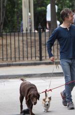 ANNE HATHAWAY and Adam Shulman Walks Her Dogs Out in New York