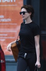 ANNE HATHAWAY Leaves Her Home in Brooklyn