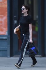 ANNE HATHAWAY Leaves Her Home in Brooklyn