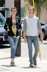 ANNE HATHAWAY Out and About in Beverly Hills