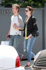 ANNE HATHAWAY Out and About in Beverly Hills