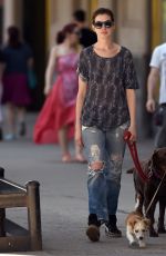 ANNE HATHAWAY Walks Her Dogs in Brooklyn