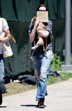 ANNE HATHAWAY Walks Her Dogs in Brooklyn