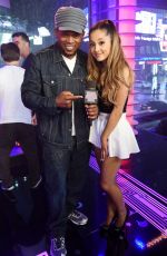 ARIANA GRANDE on the Set of  MTV