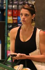 ASHLEY GREENE in Tights Shopping at Bristol Farms in West Hollywood