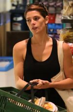 ASHLEY GREENE in Tights Shopping at Bristol Farms in West Hollywood