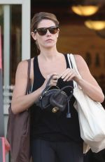 ASHLEY GREENE in Tights Shopping at Bristol Farms in West Hollywood
