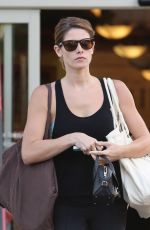 ASHLEY GREENE in Tights Shopping at Bristol Farms in West Hollywood