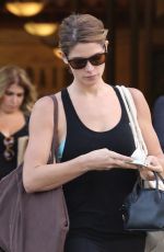 ASHLEY GREENE in Tights Shopping at Bristol Farms in West Hollywood