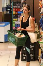 ASHLEY GREENE in Tights Shopping at Bristol Farms in West Hollywood