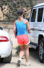 BRITNEY SPEARS in Shorts and Tank Top Hiking in Calabasas