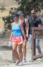 BRITNEY SPEARS in Shorts and Tank Top Hiking in Calabasas