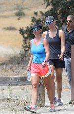 BRITNEY SPEARS in Shorts and Tank Top Hiking in Calabasas