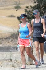 BRITNEY SPEARS in Shorts and Tank Top Hiking in Calabasas