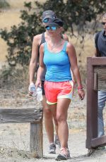 BRITNEY SPEARS in Shorts and Tank Top Hiking in Calabasas