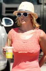 BRITNEY SPEARS Leaves a Starbucks in Westlake Village