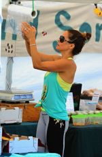 BROOKE BURKE in Tghts at Farmers Market in Malibu
