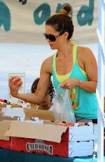 BROOKE BURKE in Tghts at Farmers Market in Malibu