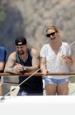 CAMERON DIAZ in Bikini Bottom at a Boat in Italy