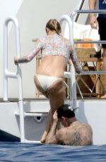 CAMERON DIAZ in Bikini Bottom at a Boat in Italy