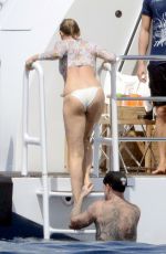 CAMERON DIAZ in Bikini Bottom at a Boat in Italy