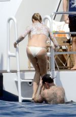 CAMERON DIAZ in Bikini Bottom at a Boat in Italy