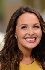 CAMILLA LUDDINGTON on the Set of Extra in Universal City