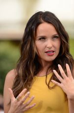CAMILLA LUDDINGTON on the Set of Extra in Universal City