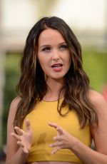 CAMILLA LUDDINGTON on the Set of Extra in Universal City