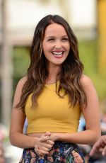 CAMILLA LUDDINGTON on the Set of Extra in Universal City