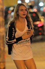 CARA DELEVINGNE Catching a Cab Out in New York