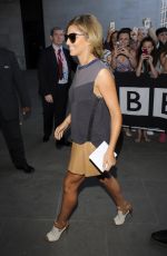 CHERYL COLE Arrives at BBC Radio 1 in London