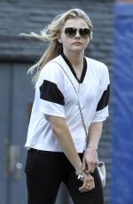 CHLOE MORETZ Out and About in Soho