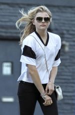 CHLOE MORETZ Out and About in Soho