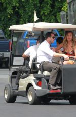 CHRISSY TEIGEN on the Set of Extra in universal City