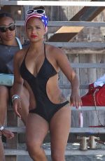 CHRISTINA MILIAN in Swimsuit at Paris Hilton