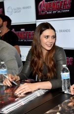 ELIZABETH OLSEN at Avengers: Age of Ultron Booth Signing at Comic-con