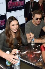 ELIZABETH OLSEN at Avengers: Age of Ultron Booth Signing at Comic-con