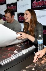 ELIZABETH OLSEN at Avengers: Age of Ultron Booth Signing at Comic-con