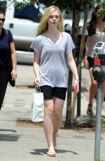 ELLE FANINNG Out Shopping in Culver City