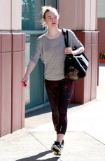 ELLE FANNING Arrives at a Dance Class in Studio City