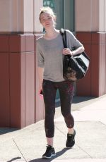 ELLE FANNING Arrives at a Dance Class in Studio City