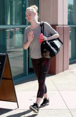 ELLE FANNING Arrives at a Dance Class in Studio City