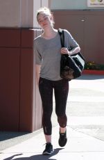 ELLE FANNING Arrives at a Dance Class in Studio City