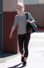 ELLE FANNING Arrives at a Dance Class in Studio City